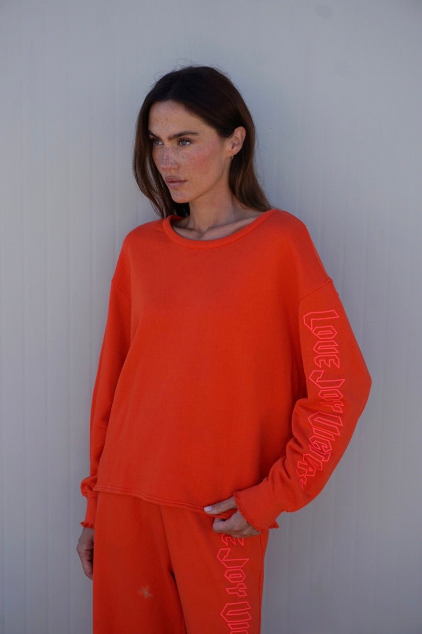 Sweatshirt mit Logo-Print Rose - Love Joy Victory