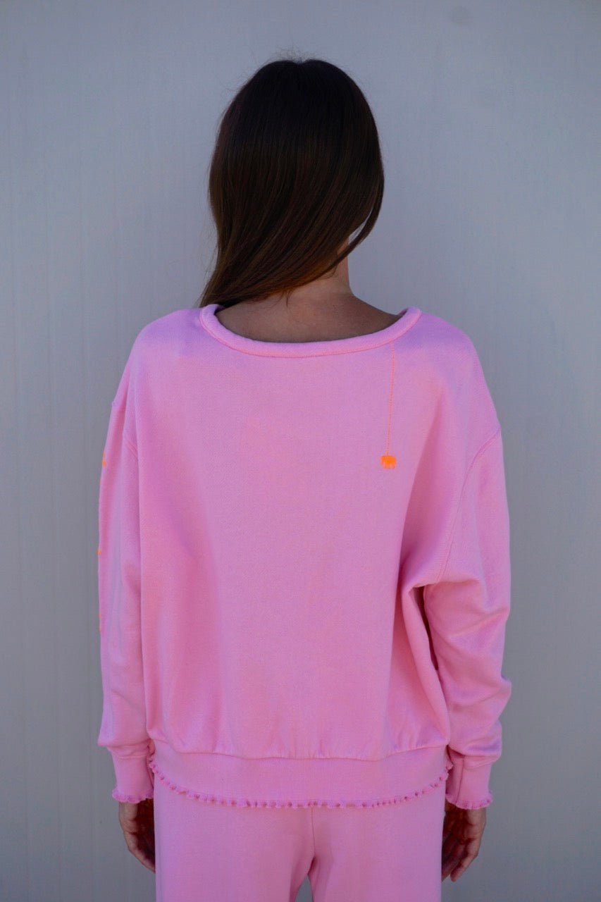 Sweatshirt mit Logo-Print Rose - Love Joy Victory