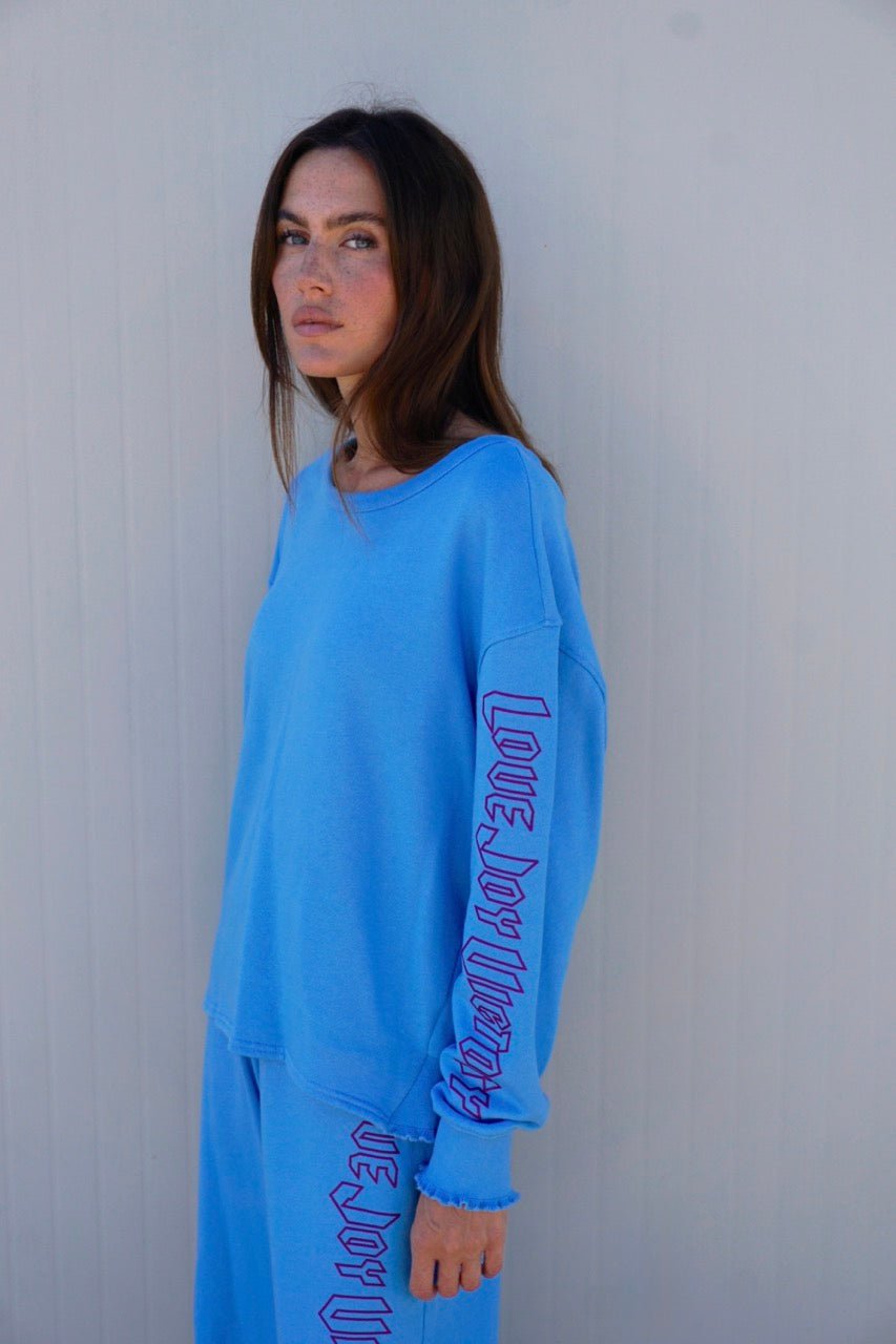 Sweatshirt mit Logo-Print Rose - Love Joy Victory