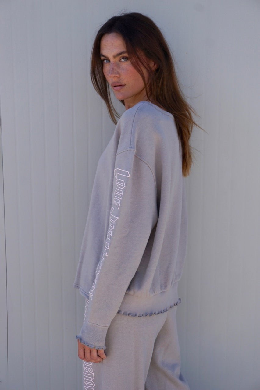 Sweatshirt mit Logo-Print Rose - Love Joy Victory