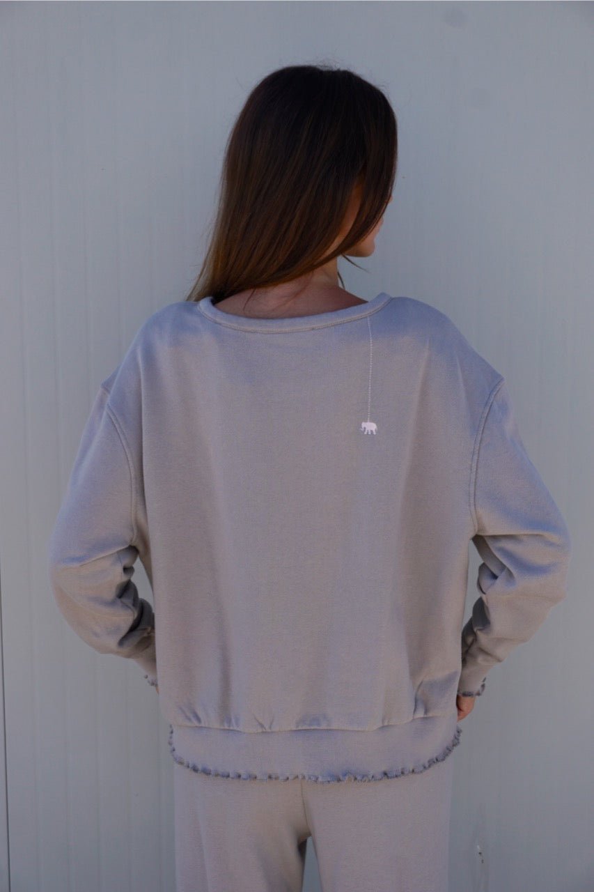 Sweatshirt mit Logo-Print Rose - Love Joy Victory