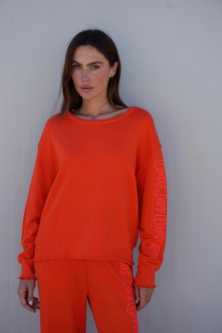 Sweatshirt mit Logo-Print Rose - Love Joy Victory