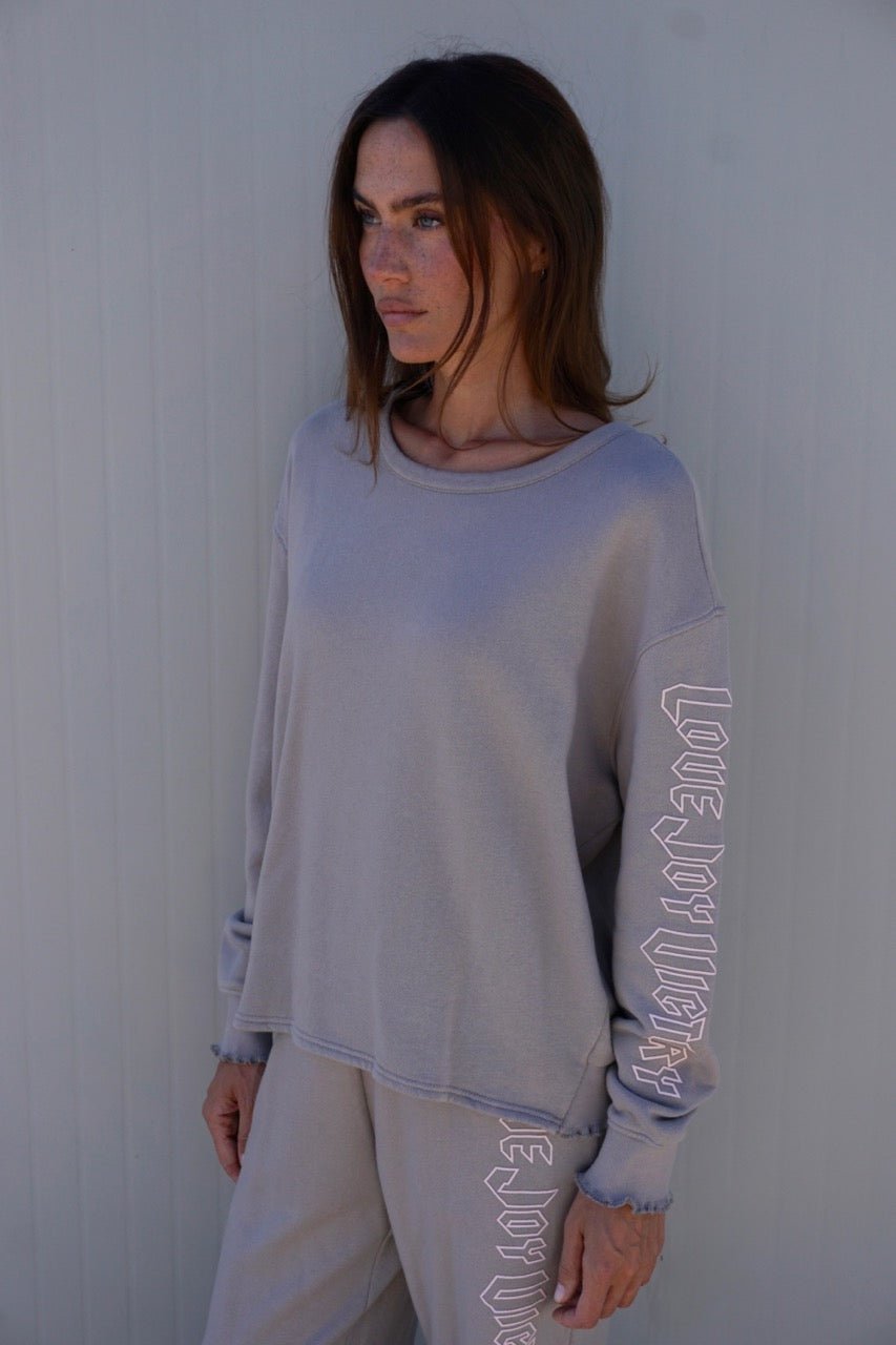 Sweatshirt mit Logo-Print Rose - Love Joy Victory