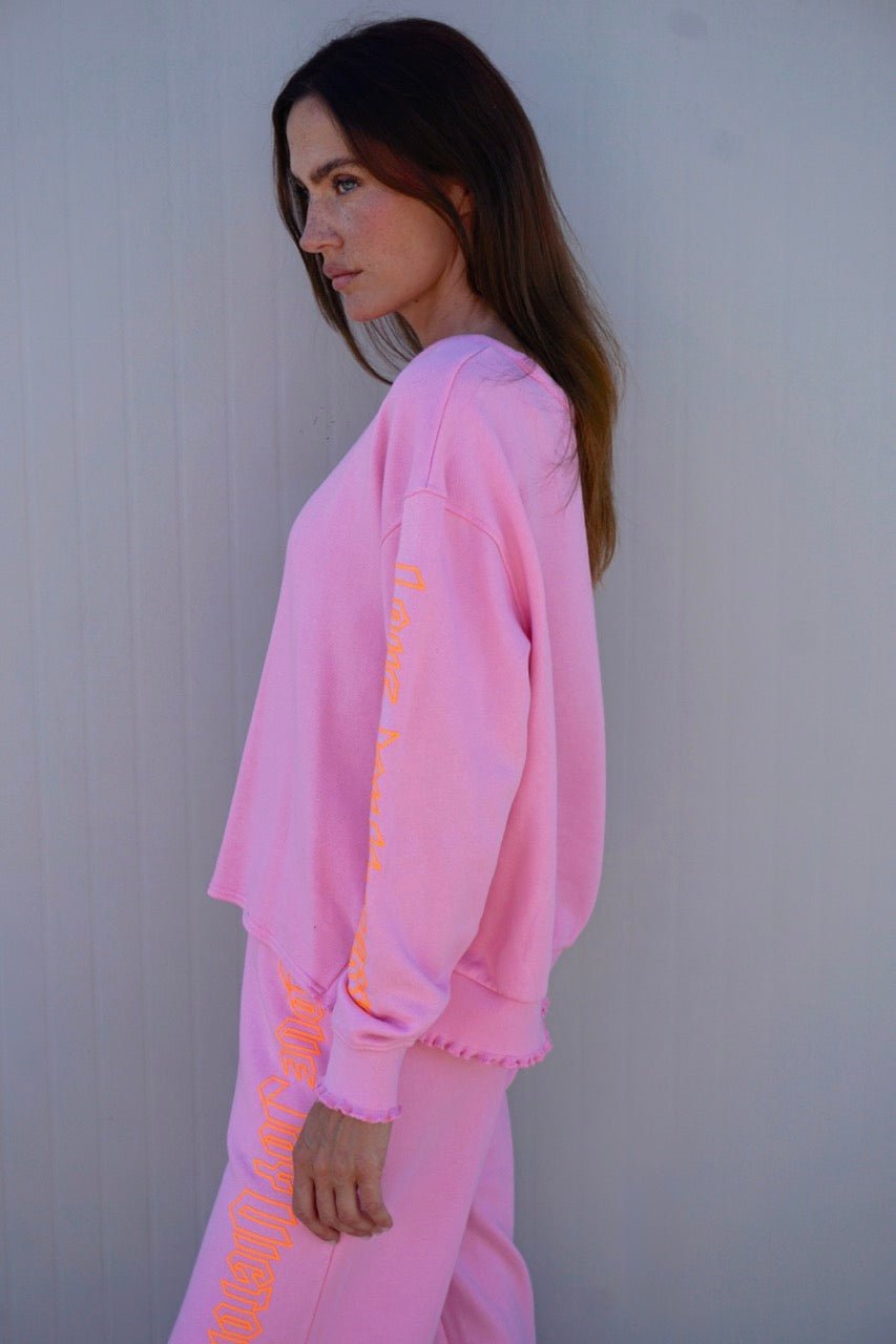 Sweatshirt mit Logo-Print Rose - Love Joy Victory