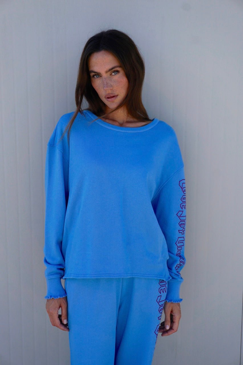 Sweatshirt mit Logo-Print Rose - Love Joy Victory