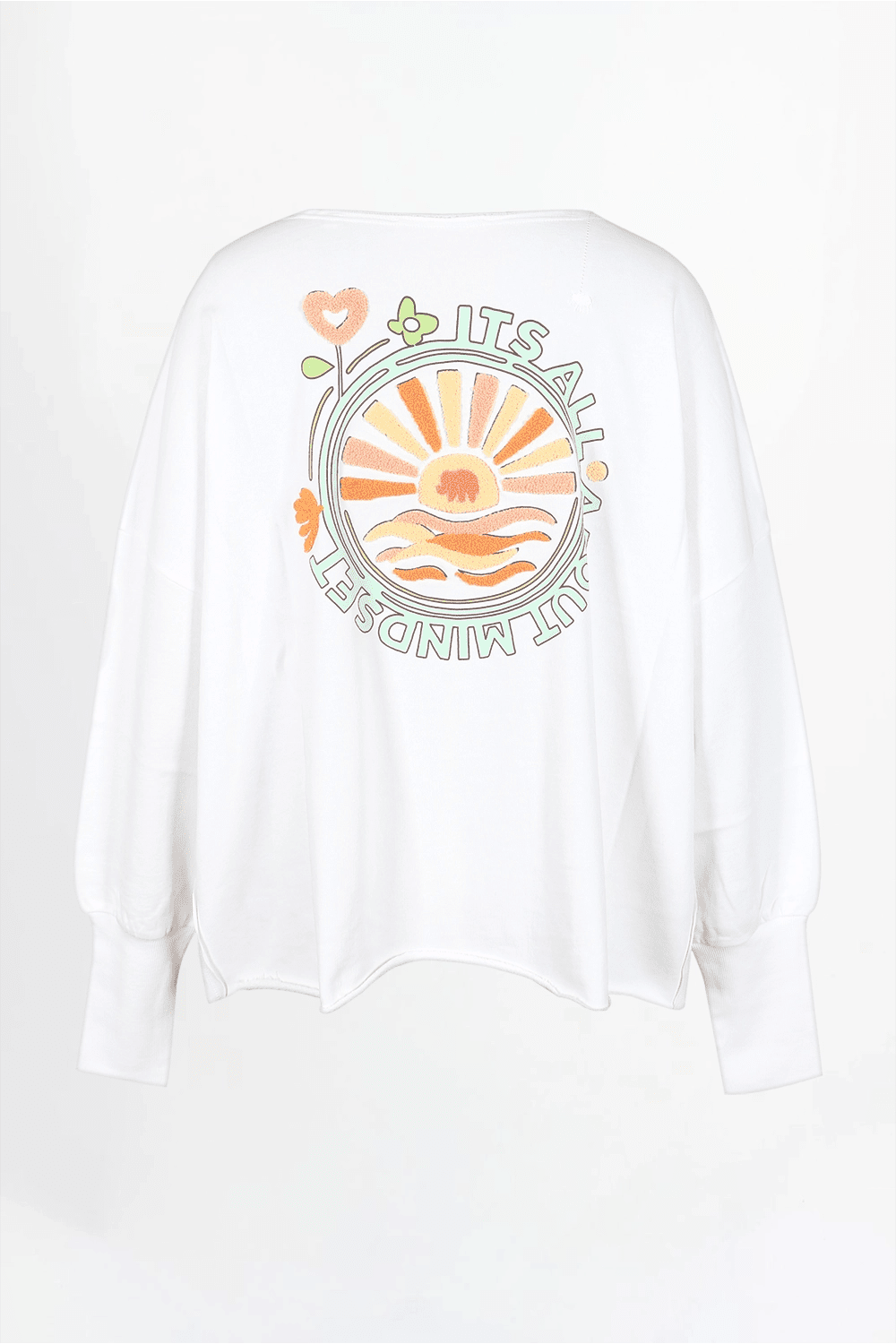 Sweatshirt mit Rücken Print - und Stickerei Hilda - Love Joy Victory