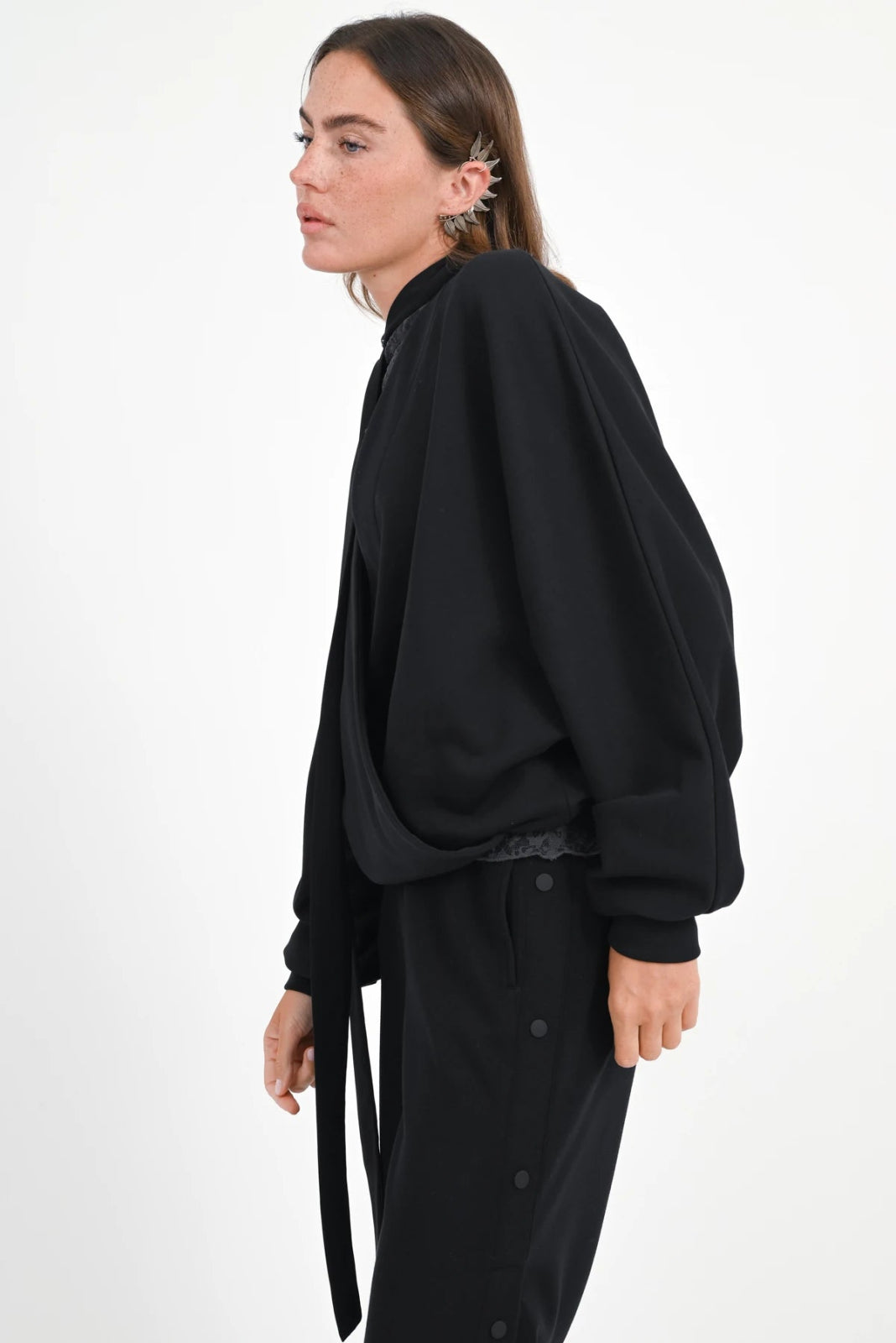 Sweatshirt mit Wickeloptik Ibi - Love Joy Victory