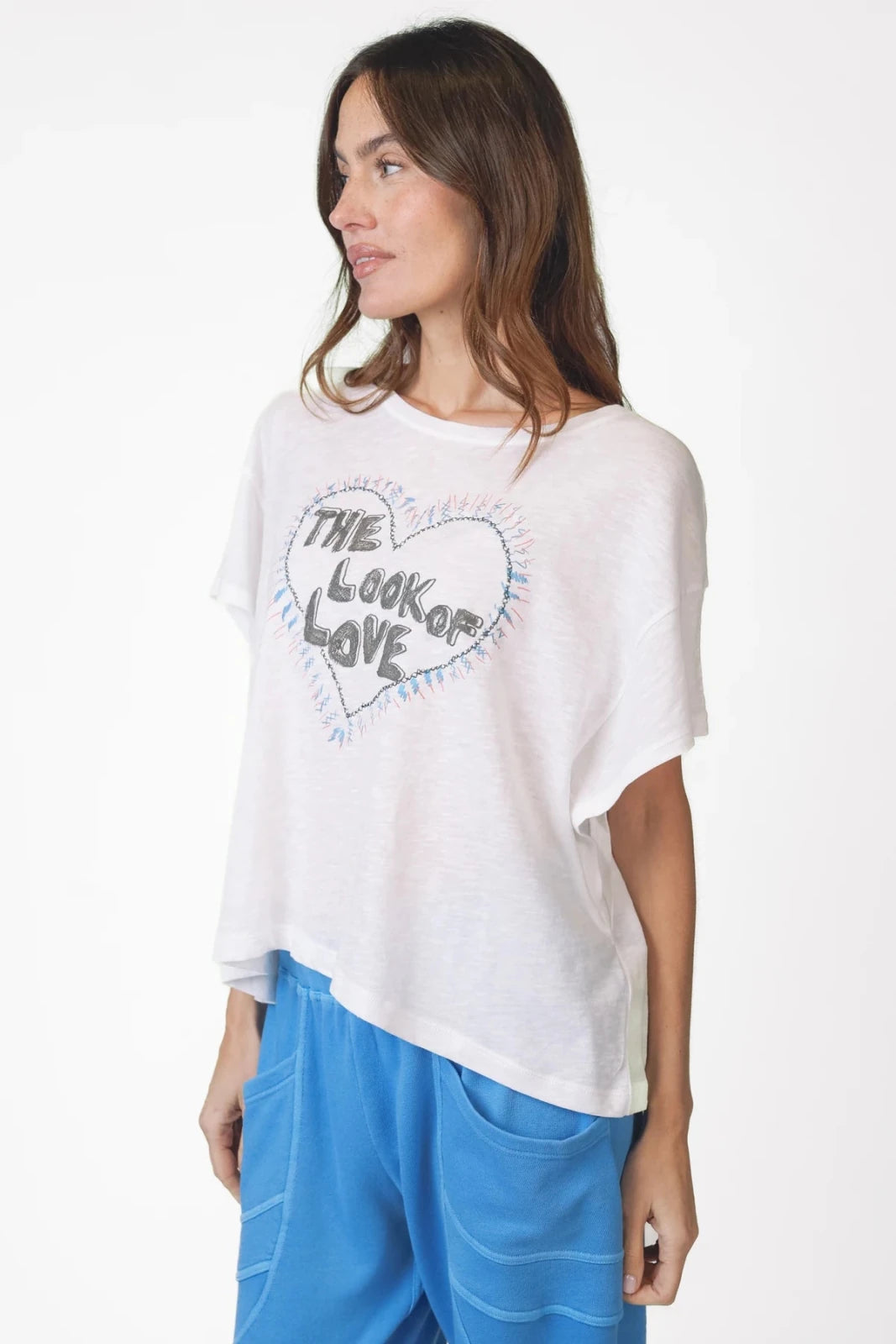 T-Shirt mit Statment - Druck Skara - Love Joy Victory