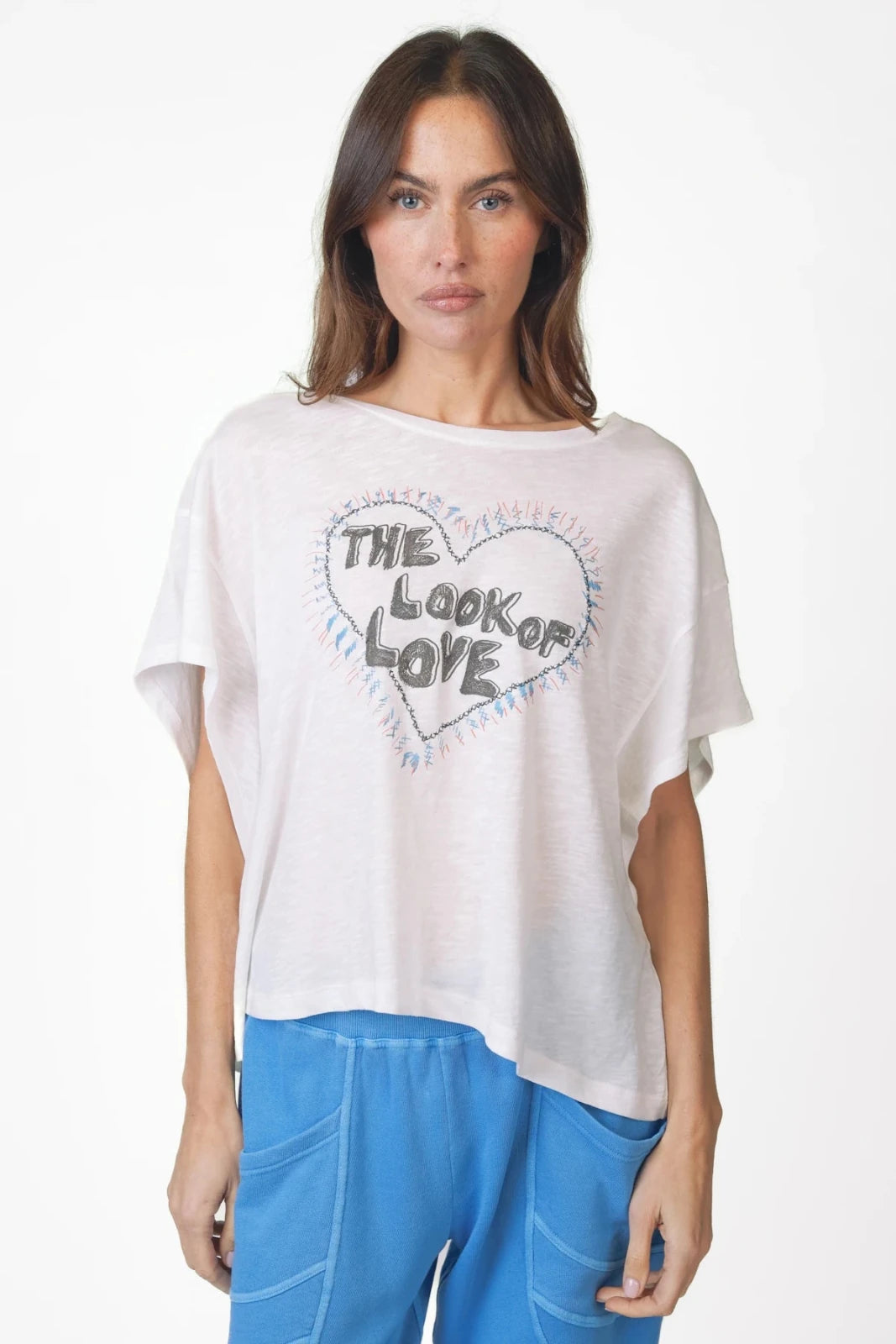 T-Shirt mit Statment - Druck Skara - Love Joy Victory