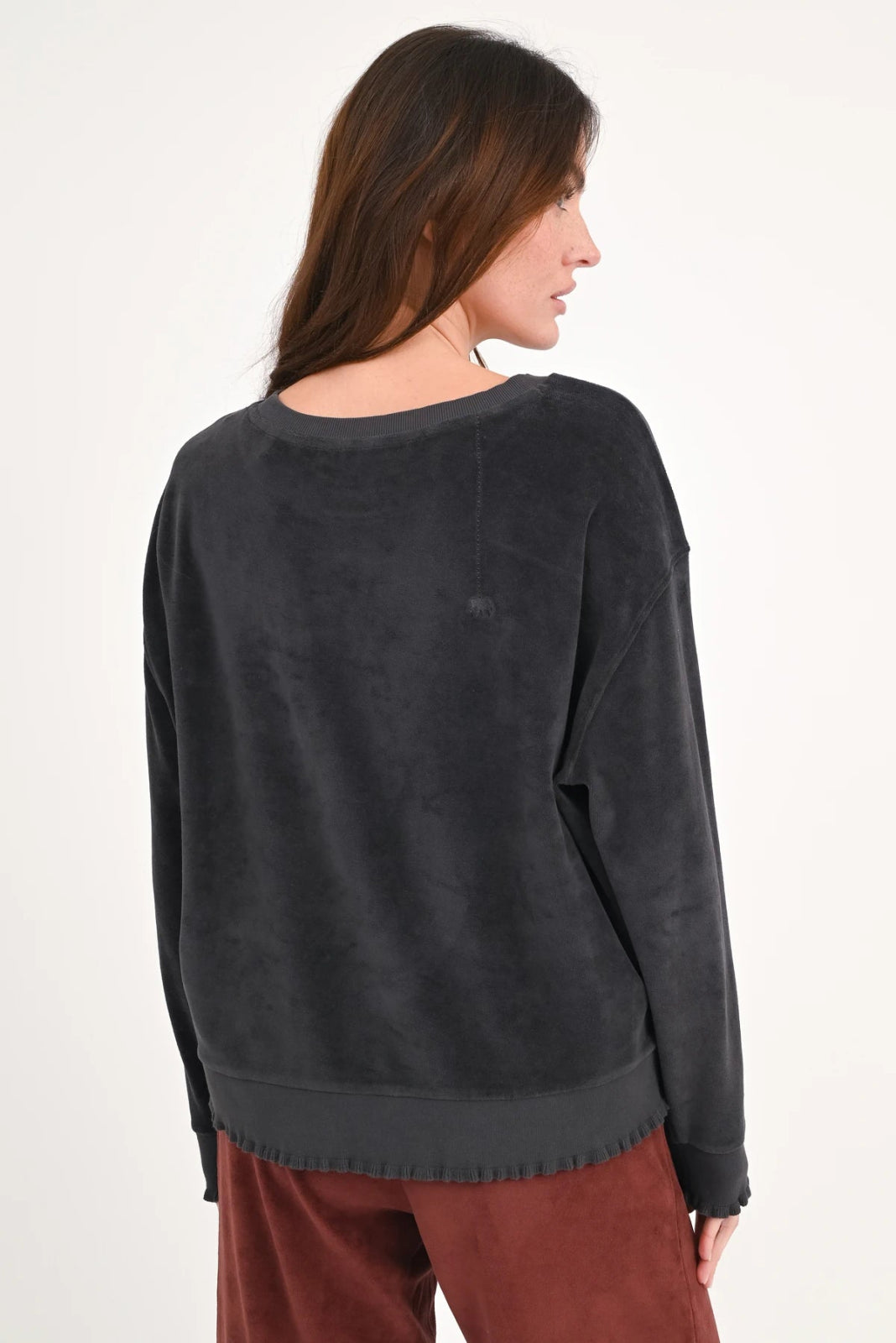 Velvet Sweatshirt Rose - Love Joy Victory