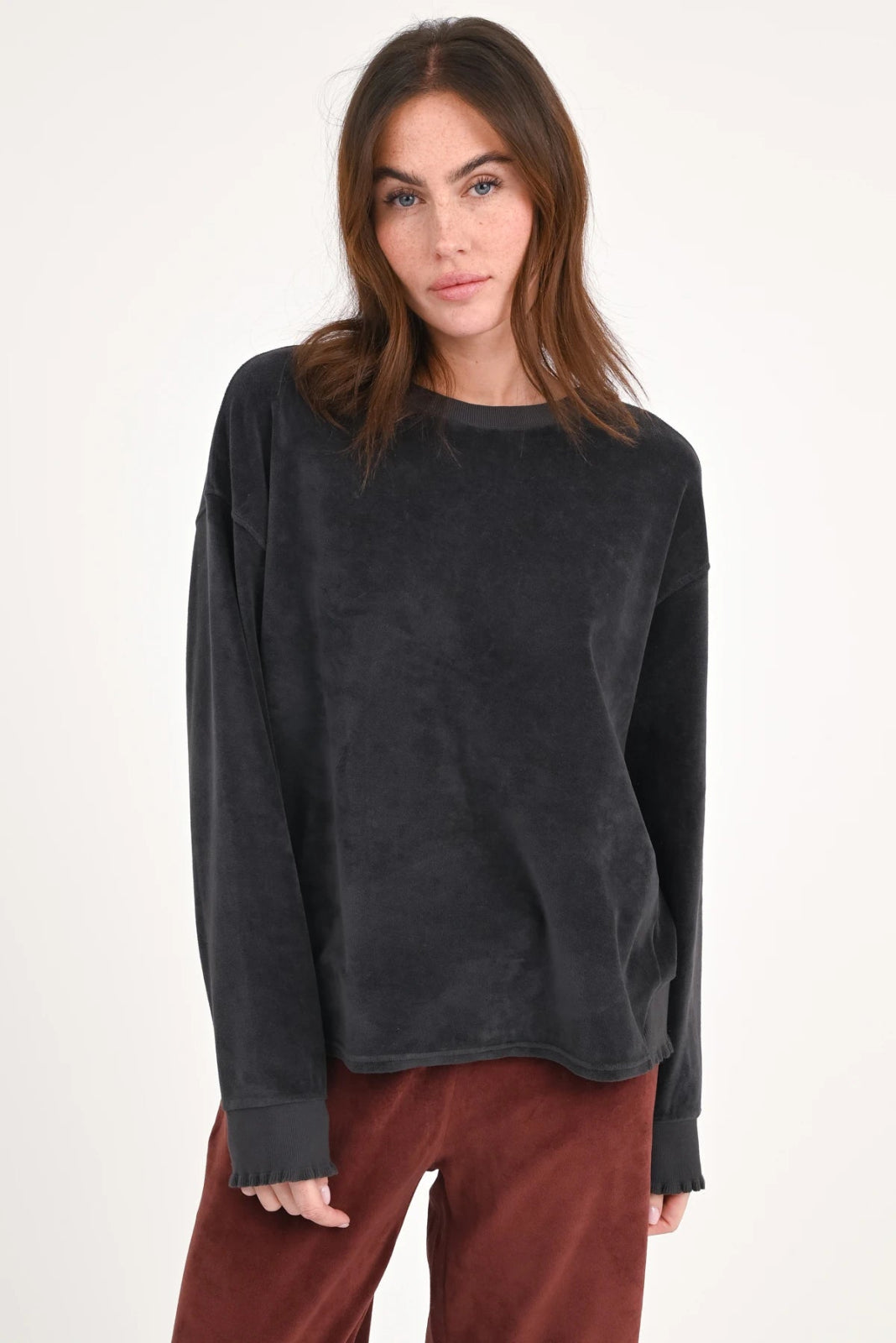Velvet Sweatshirt Rose - Love Joy Victory