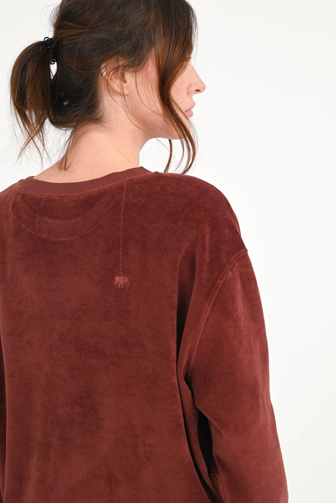 Velvet Sweatshirt Rose - Love Joy Victory
